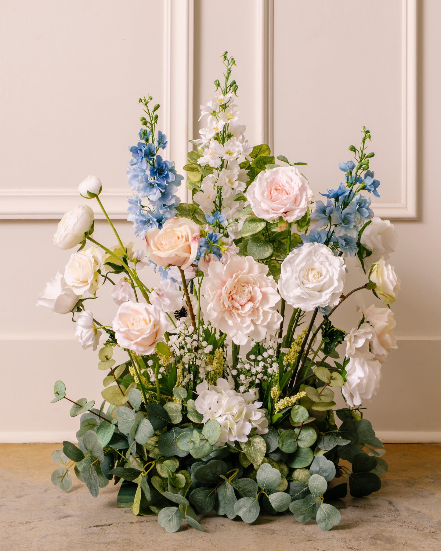 The Something Blue Aisle Flowers