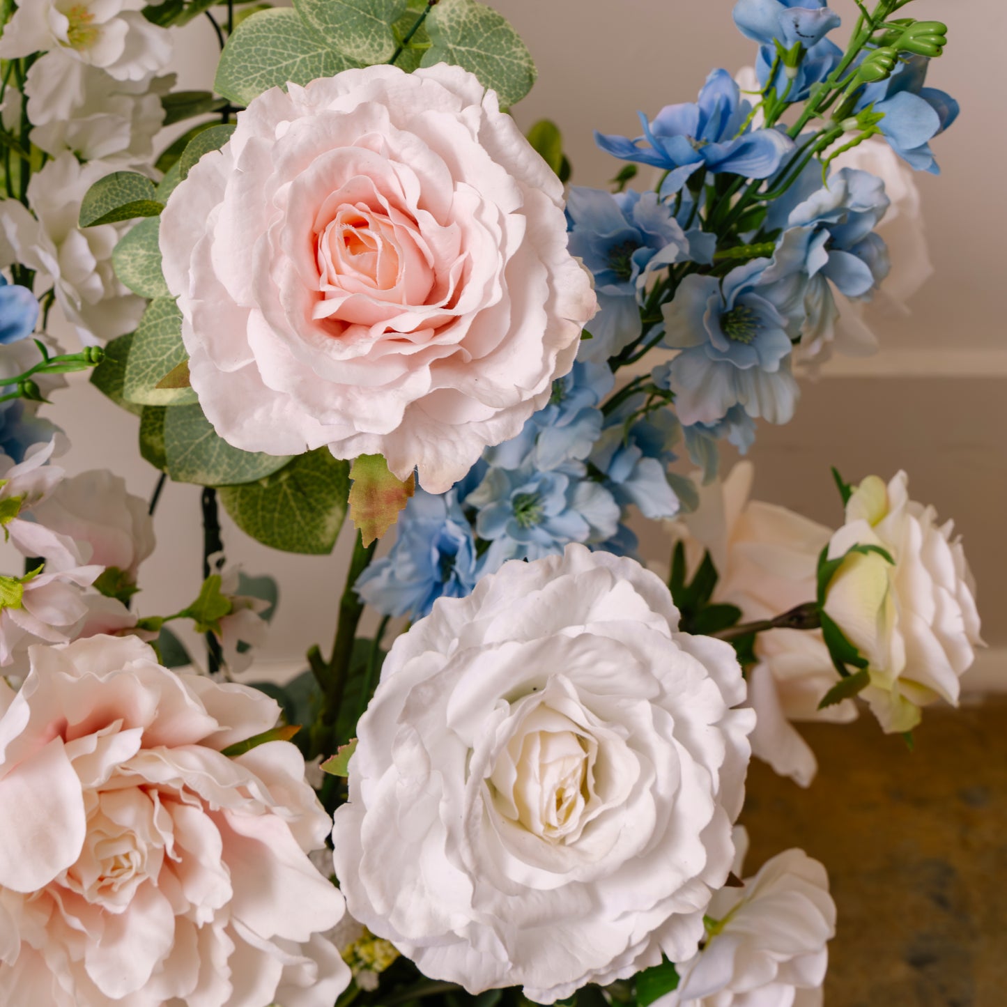 The Something Blue Aisle Flowers