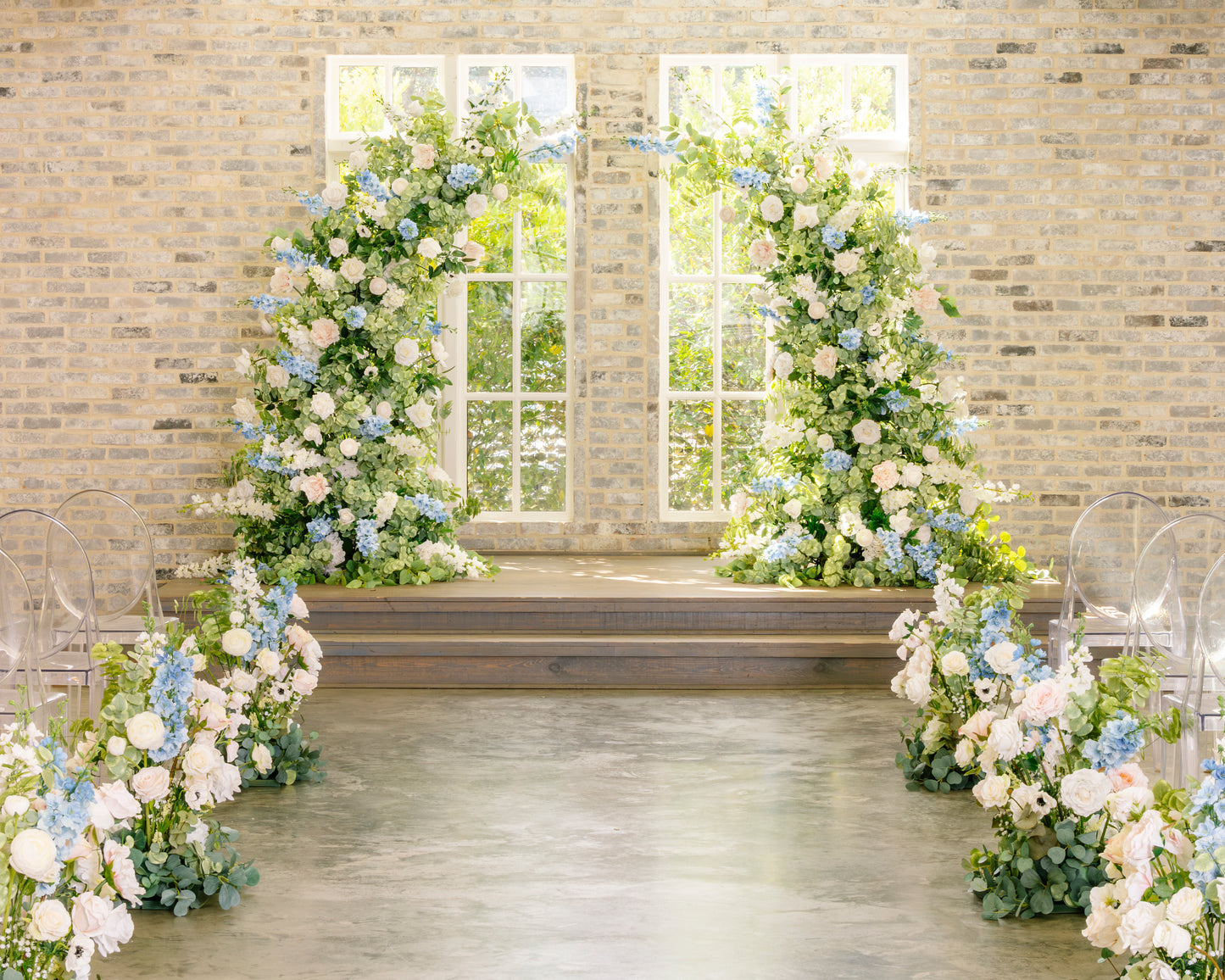 The Something Blue Floral Pillars