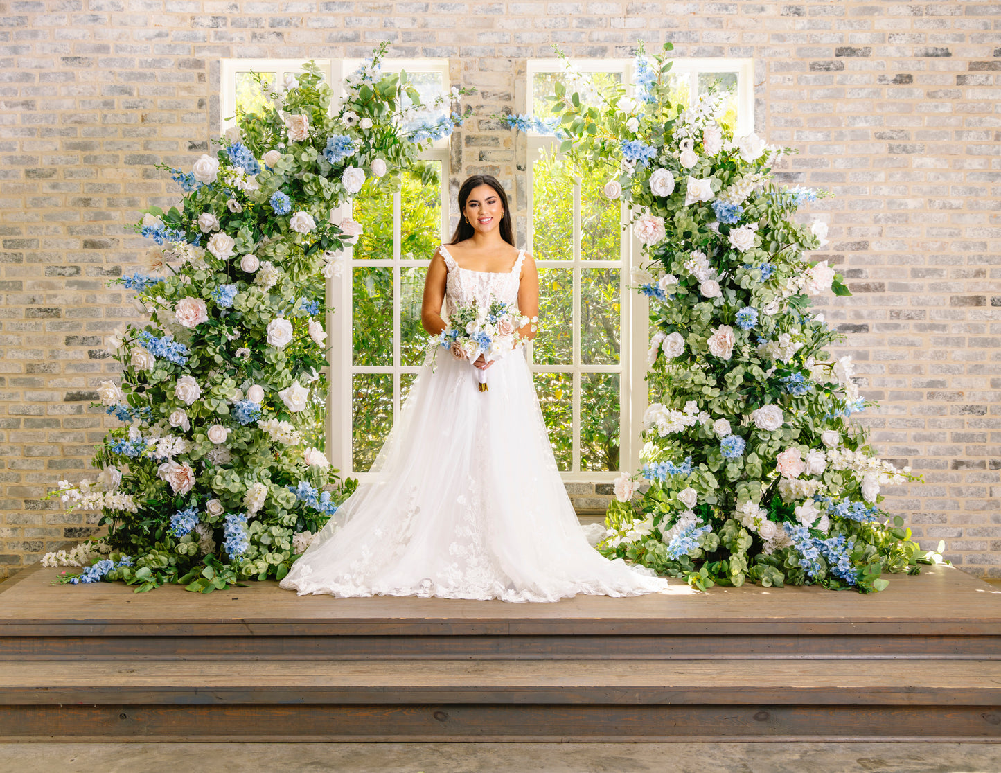 The Something Blue Floral Pillars